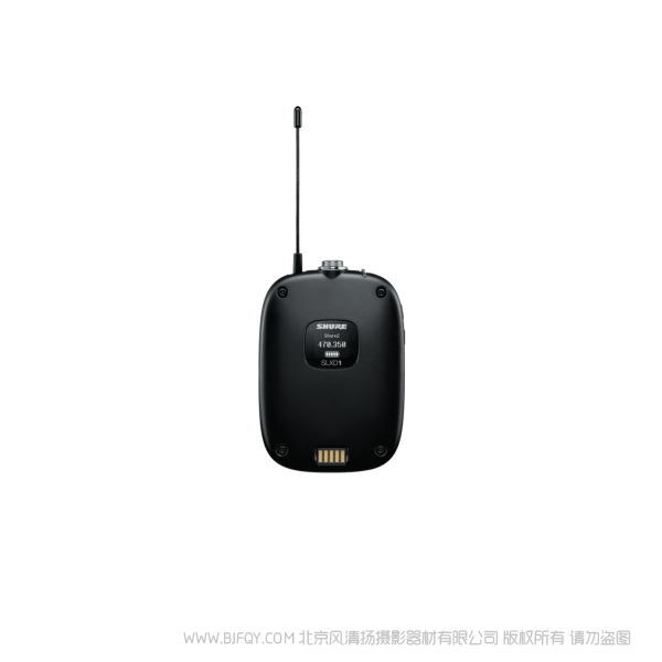 Shure 舒尔 SLXD1 腰包式发射机 从报告厅到现场演出,SLXD1可轻松地同步无线接收机,从而让您对演讲和演出充满信心。