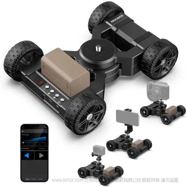 纽尔  APP电动摄影小车带云台 NEEWER DL400 Upgraded Motorized Camera Slider Dolly with App Control